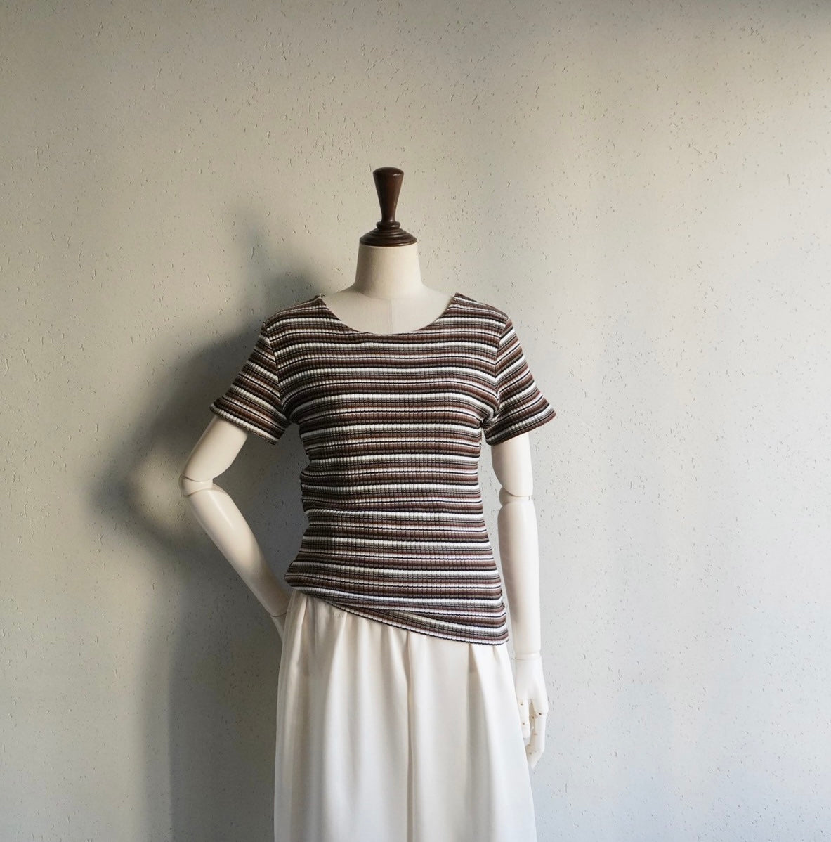 90s Brown Striped Top