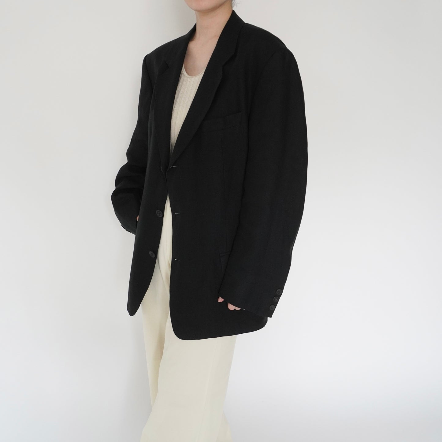 90s Linen Oversized Jacket