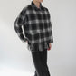 90s Shadow Plaid Fringe Shirt,Jacket Made in USA