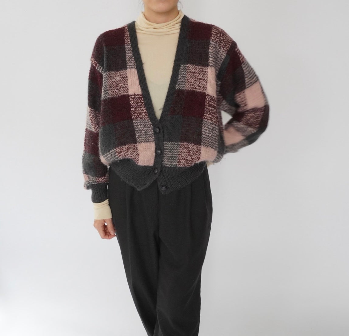 90s Pattern Mohair Cardigan