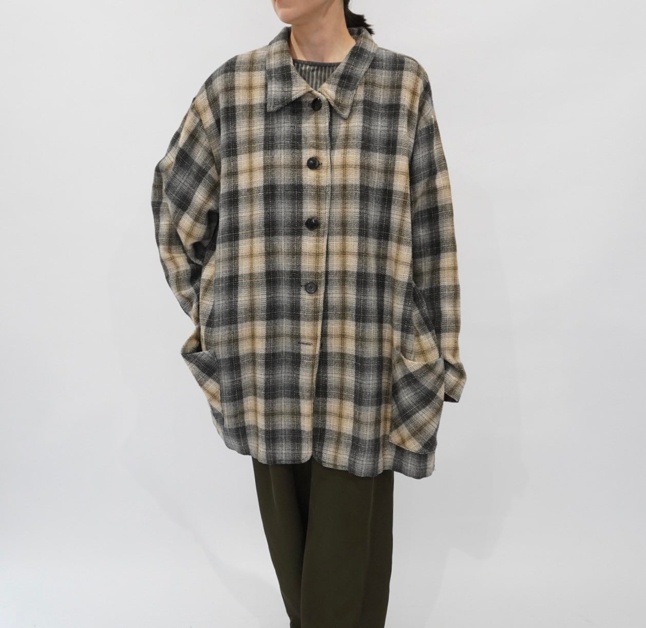 90s Plaid Light Jacket