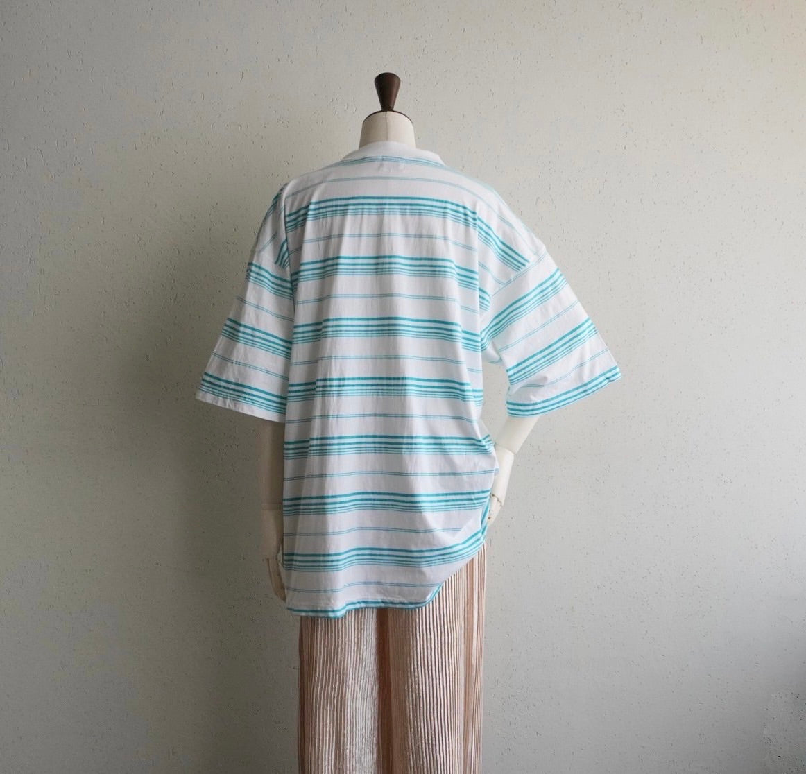 90s EURO Striped Printed T-shirt