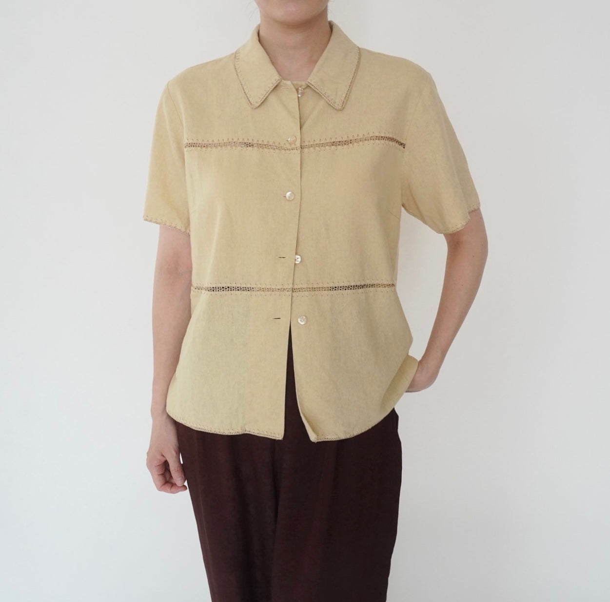 90s Design Linen Shirt