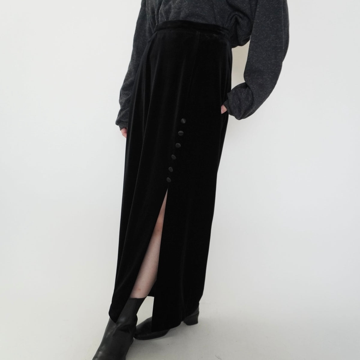 90s Design Velour Skirt