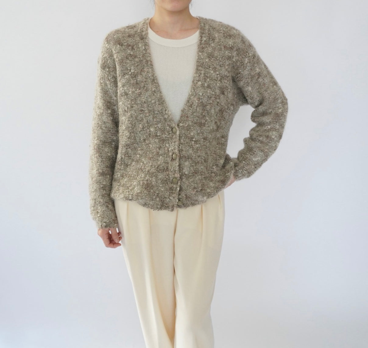 90s Mix Mohair Knit Cardigan