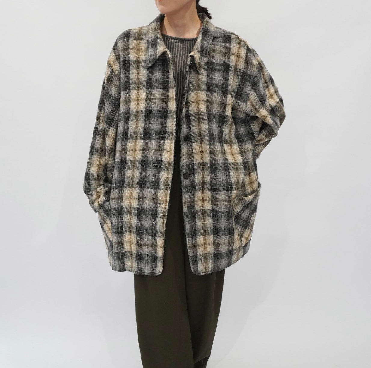 90s Plaid Light Jacket
