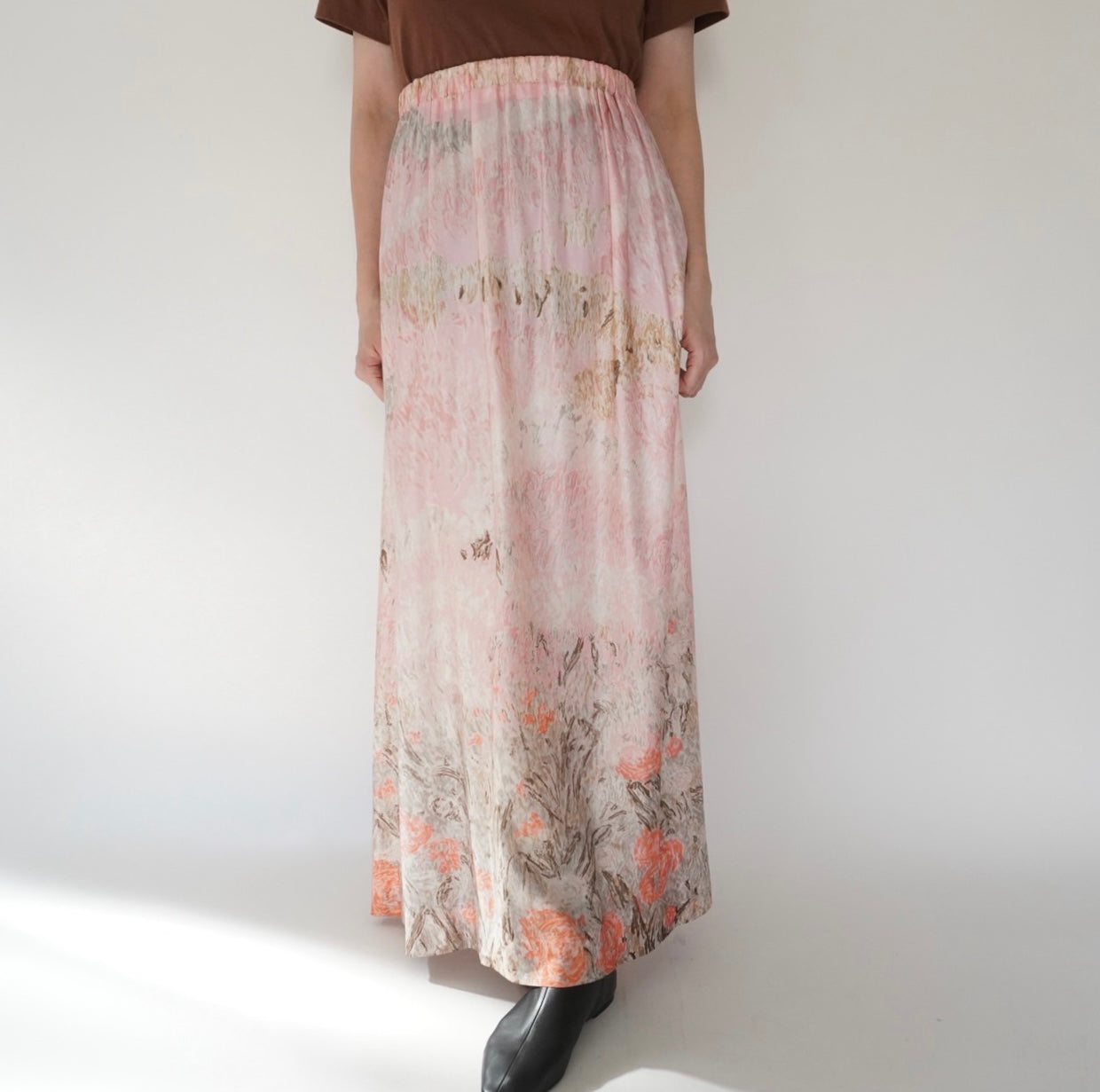70s Printed Maxi Skirt