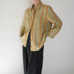 90s "harve benard" Striped Linen Shirt,Jacket