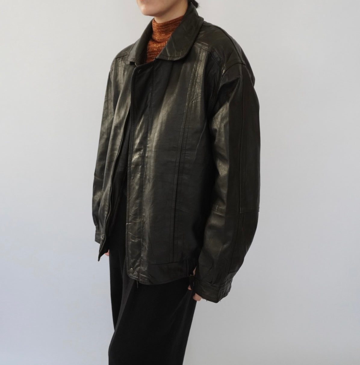 90s Leather Jacket Made in France