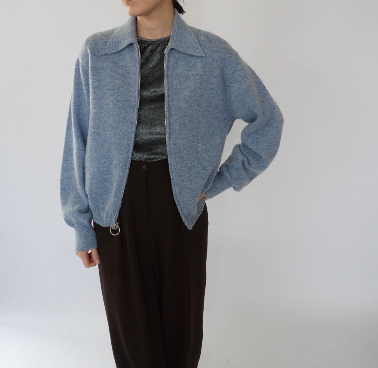 70s Ring Zip Knit