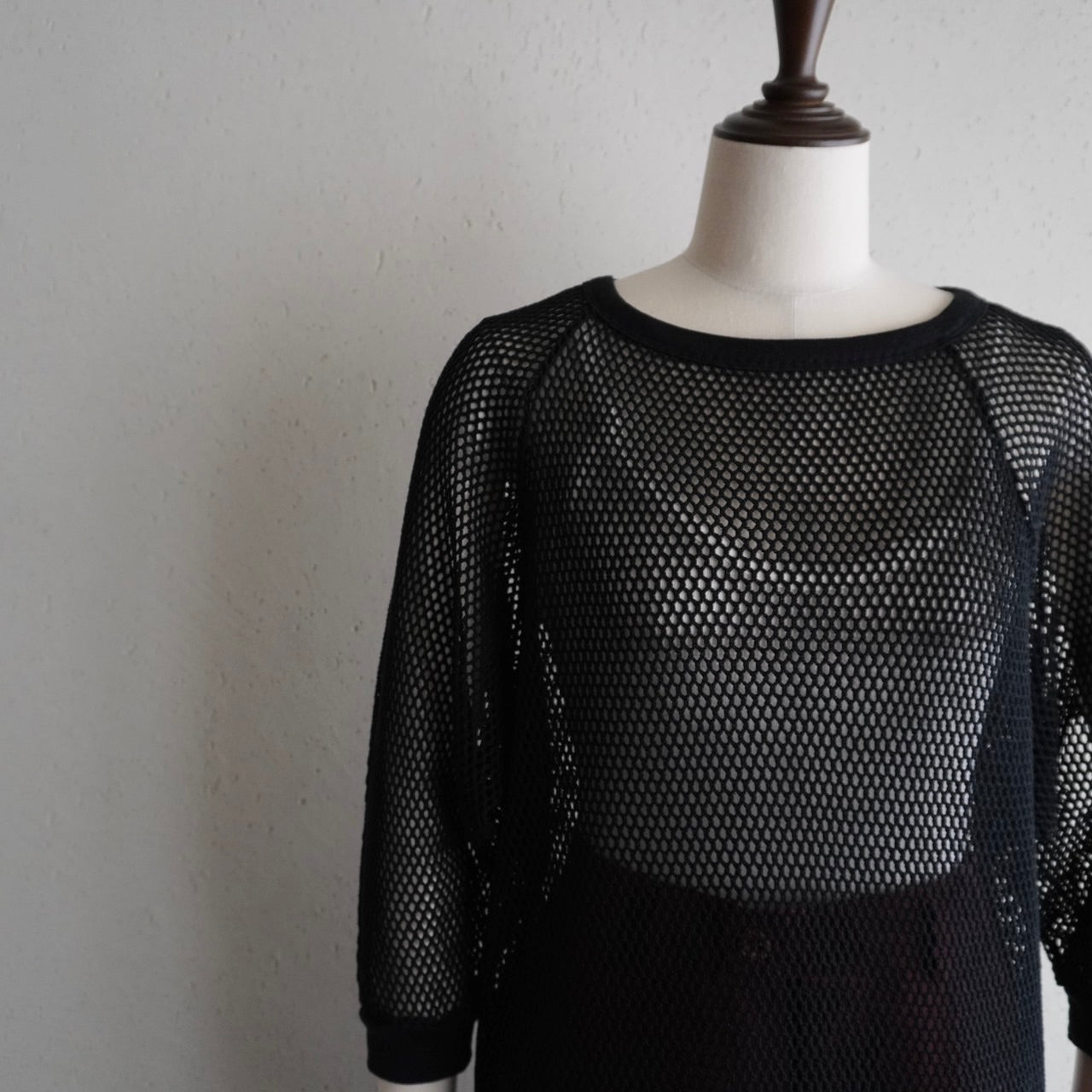 90s Black Mesh Top