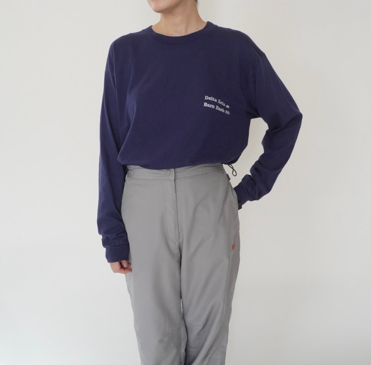 80s Printed Long T-shirt Made in USA