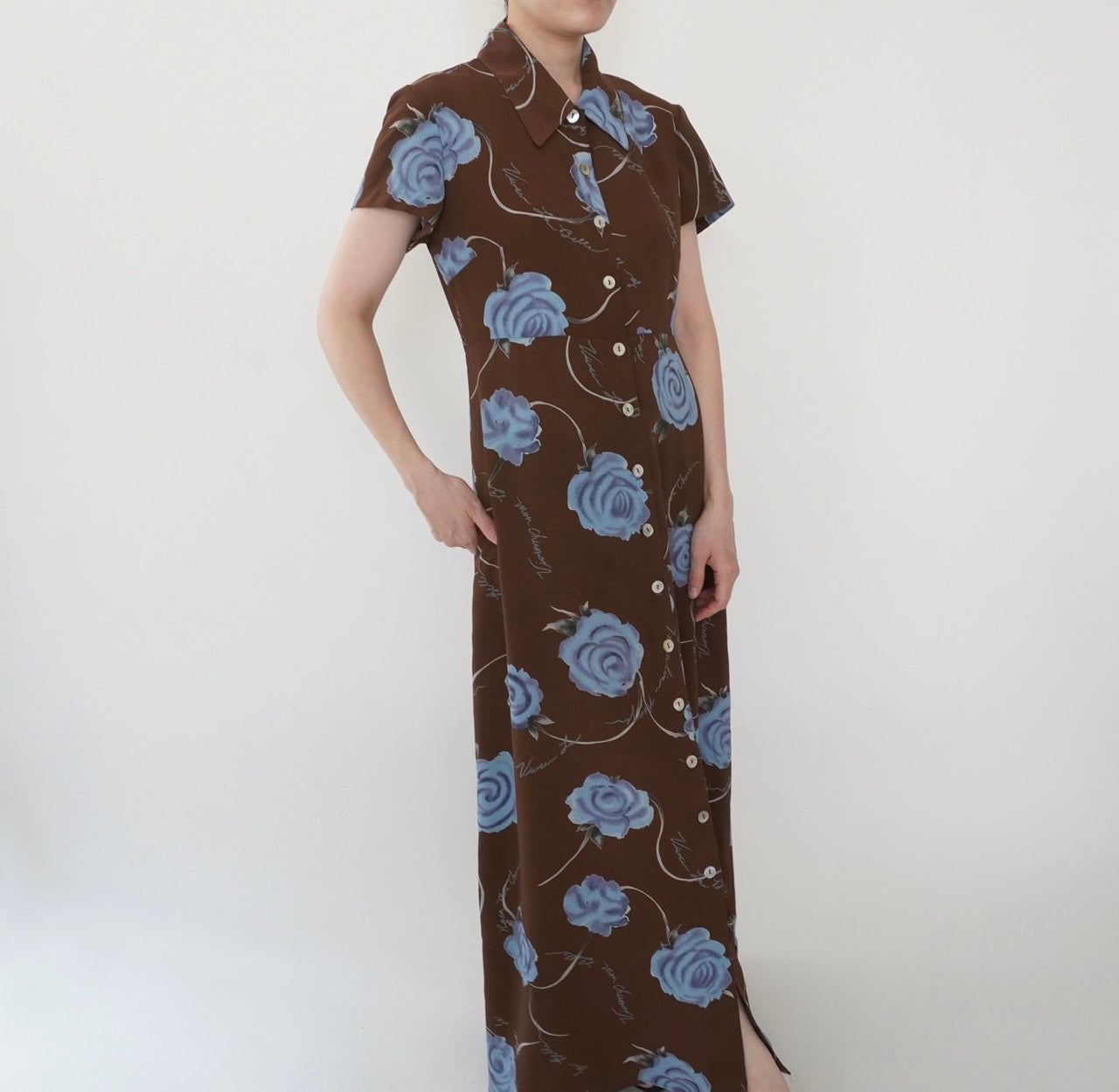 90s Printed Maxi Dress Made in USA
