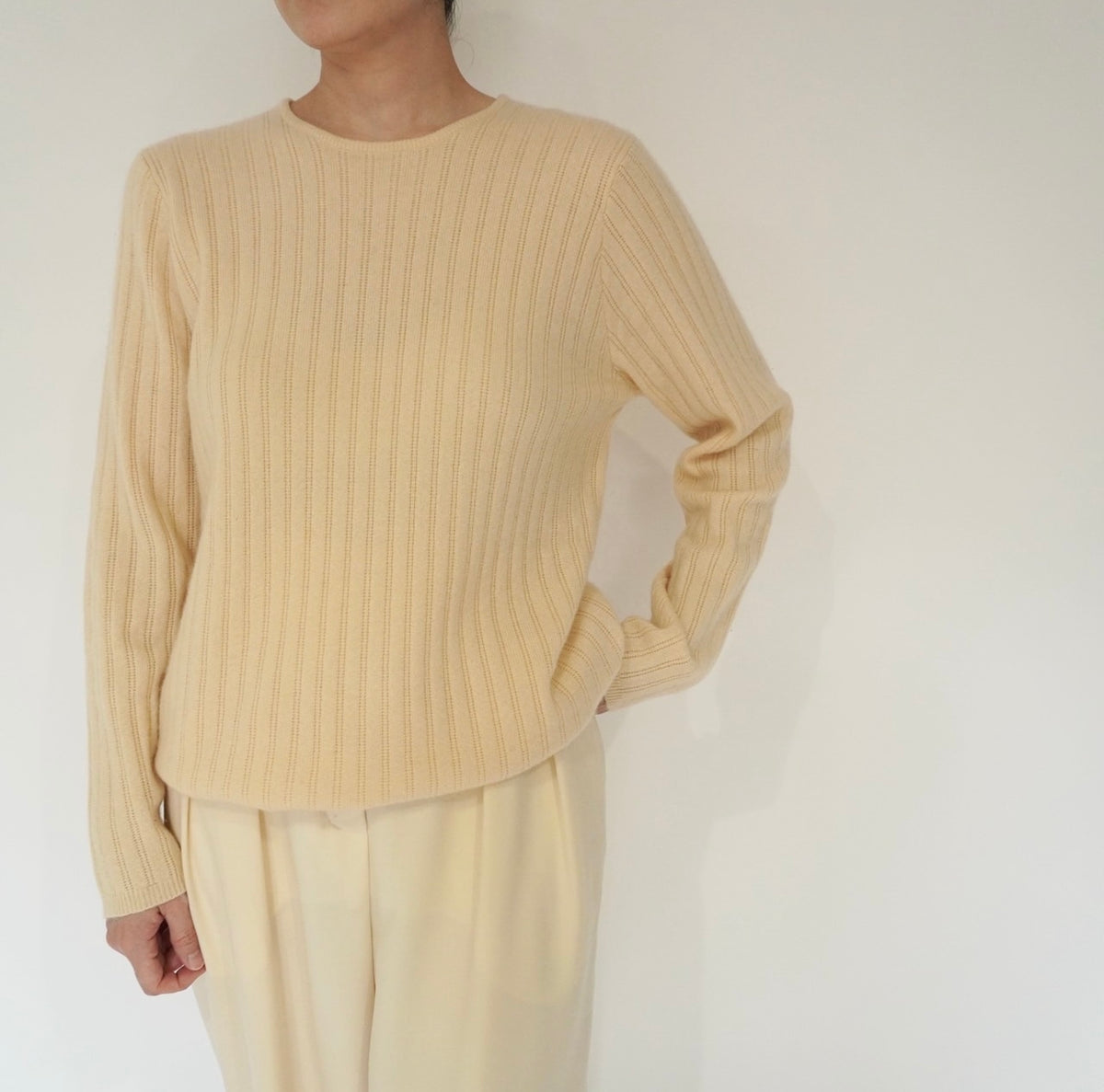 90s Ribbed Cashmere Knit
