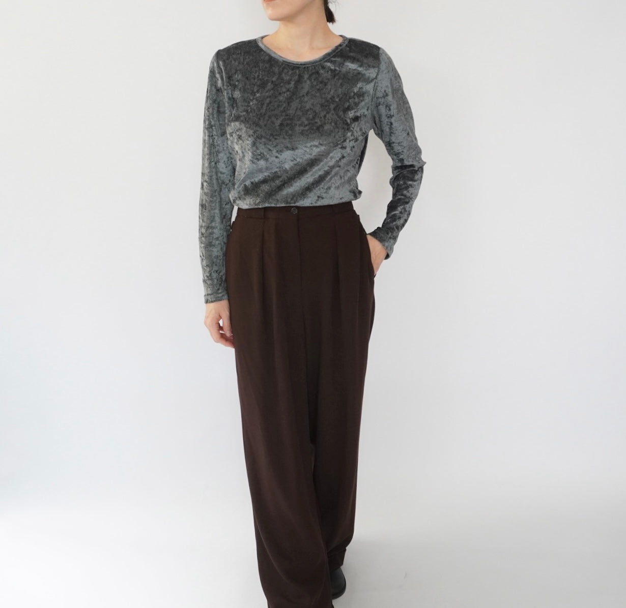 90s Velour Top Made in Italy