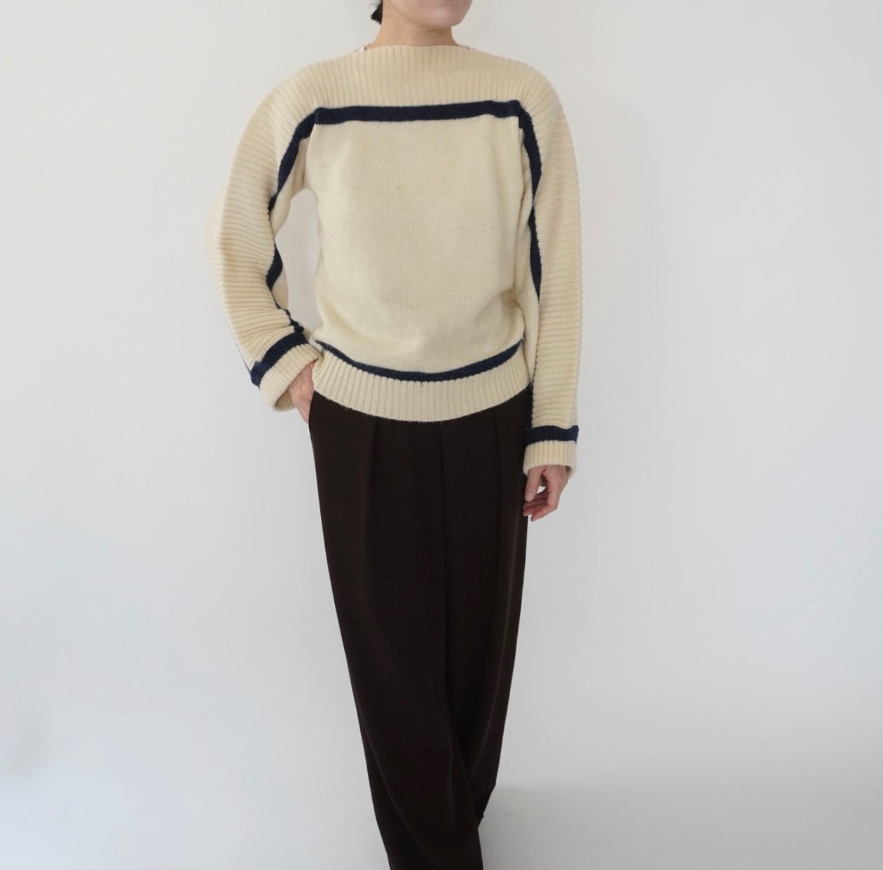80s＂Rodier Paris" Design Knit