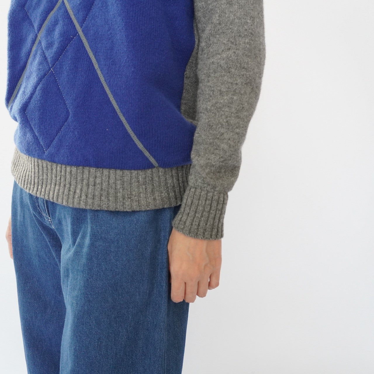 80s "PLAY BOY" Argyle Design Knit