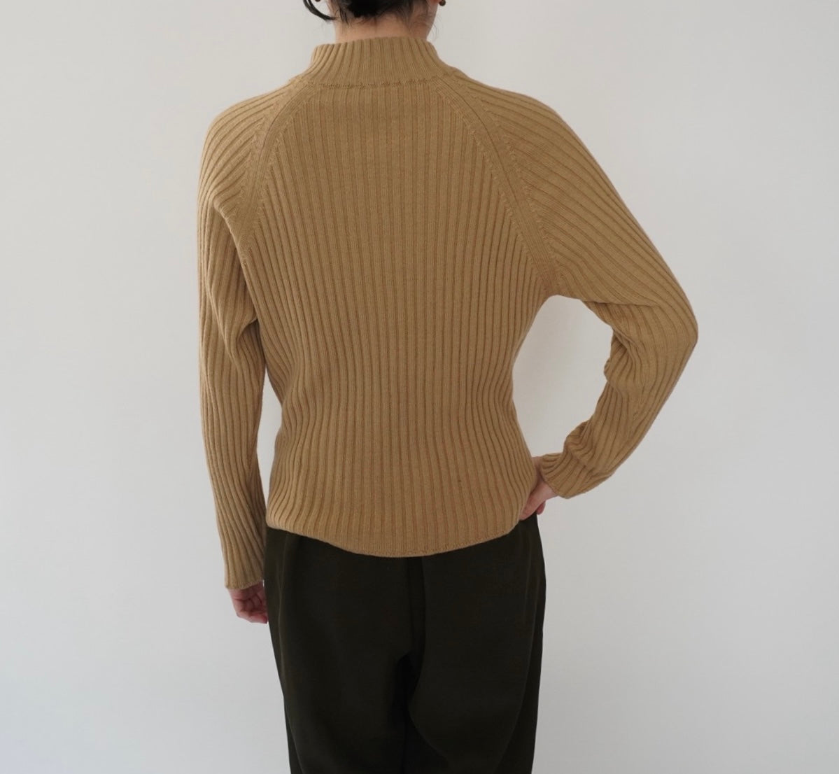 90s Zip Design Ribbed Top Made in Italy