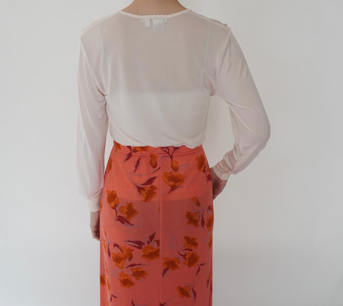 90s Light Pink Silk Top