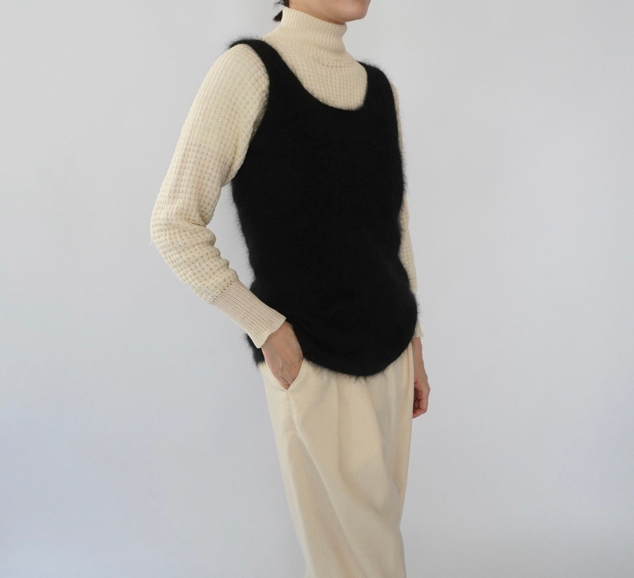 90s Angora Sleeveless Knit Top