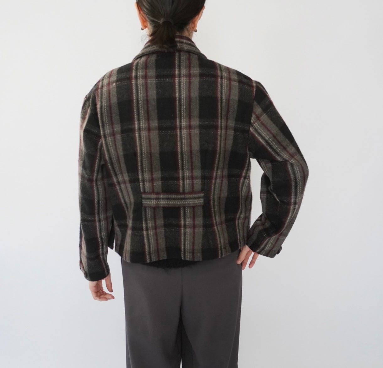 90s Wool Plaid Jacket