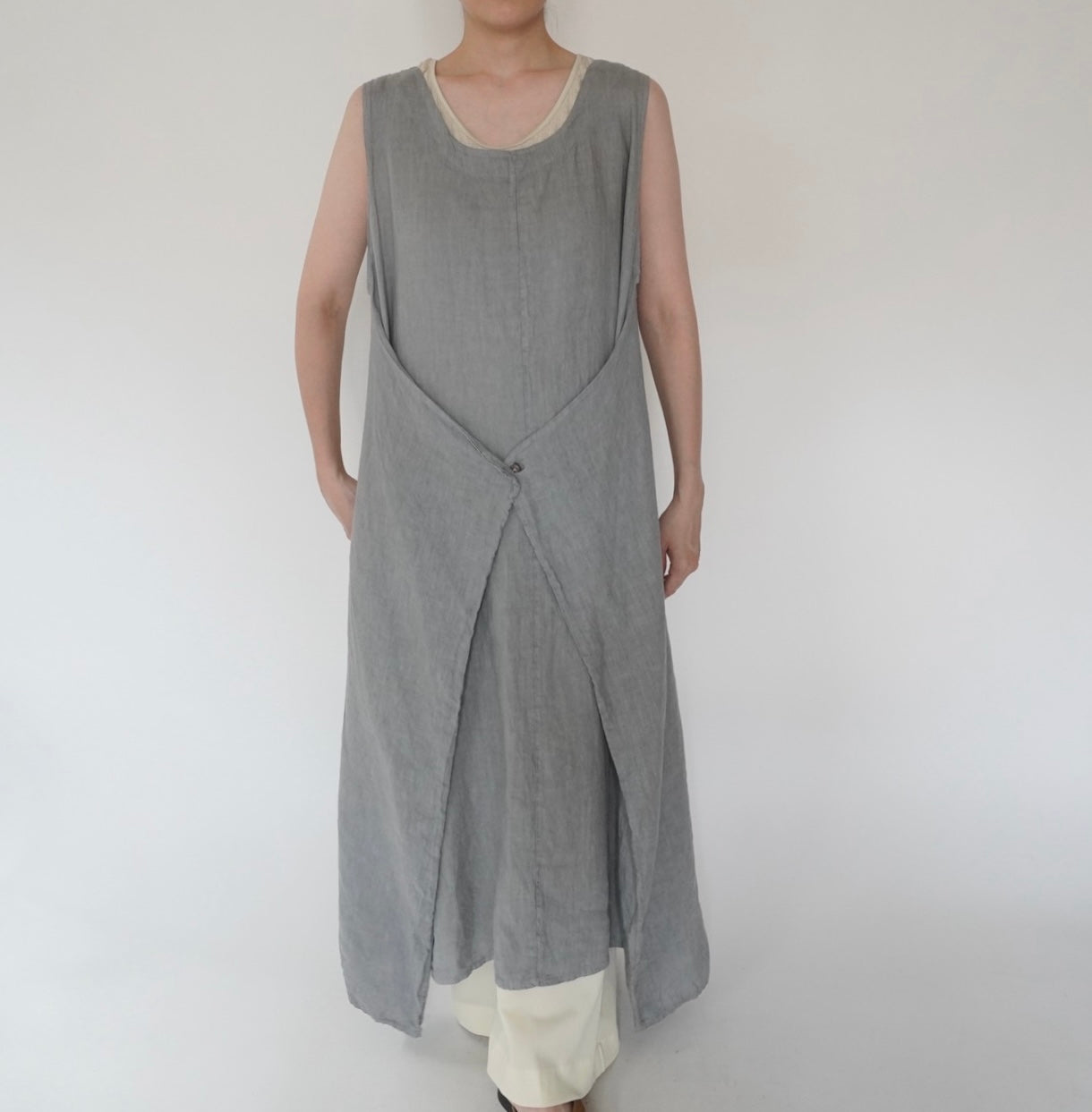 90s Linen  Maxi Dress Made in Italy