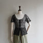 90s Black Lace Blouse
