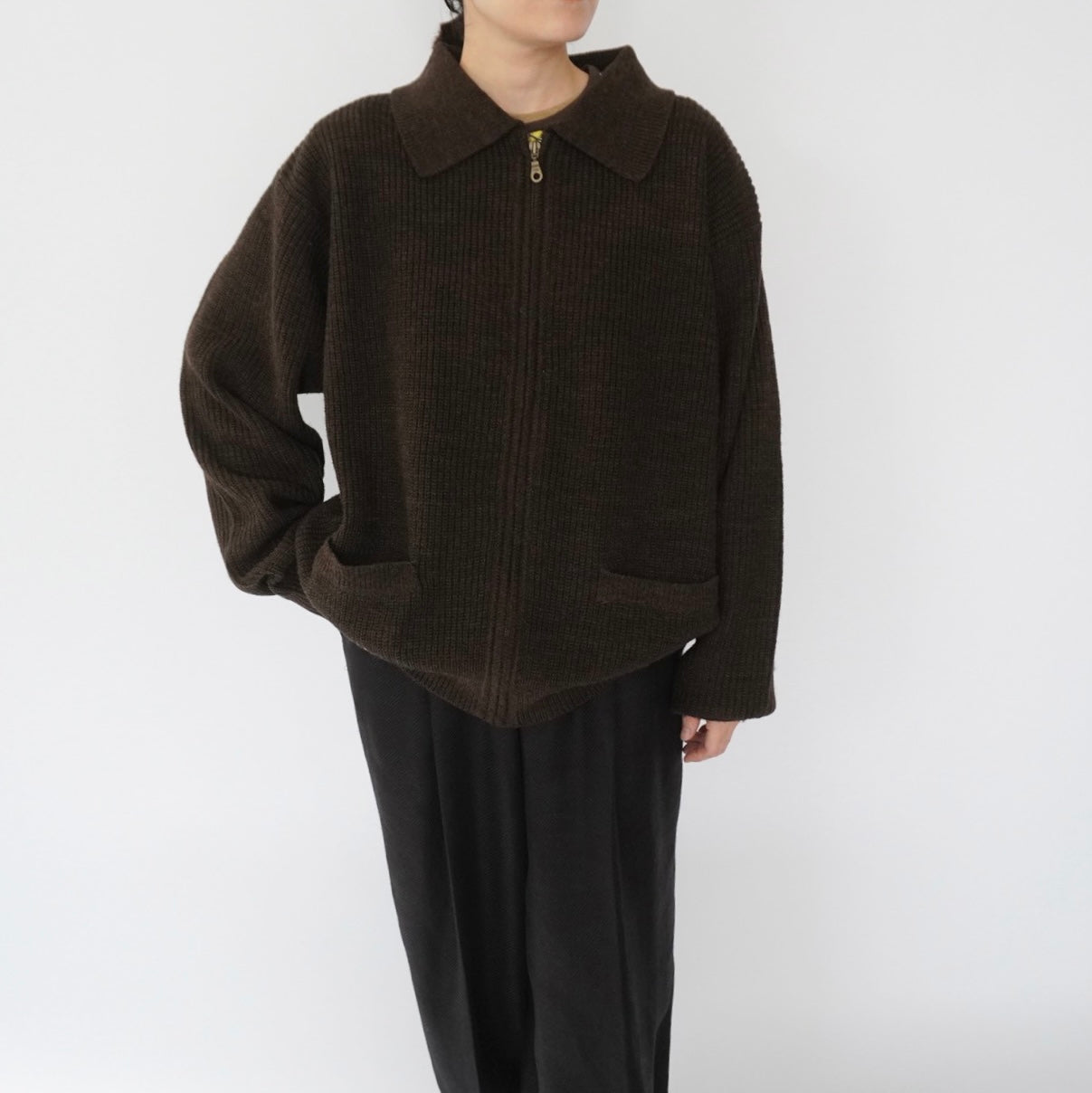 90s Zipped Knit Cardigan