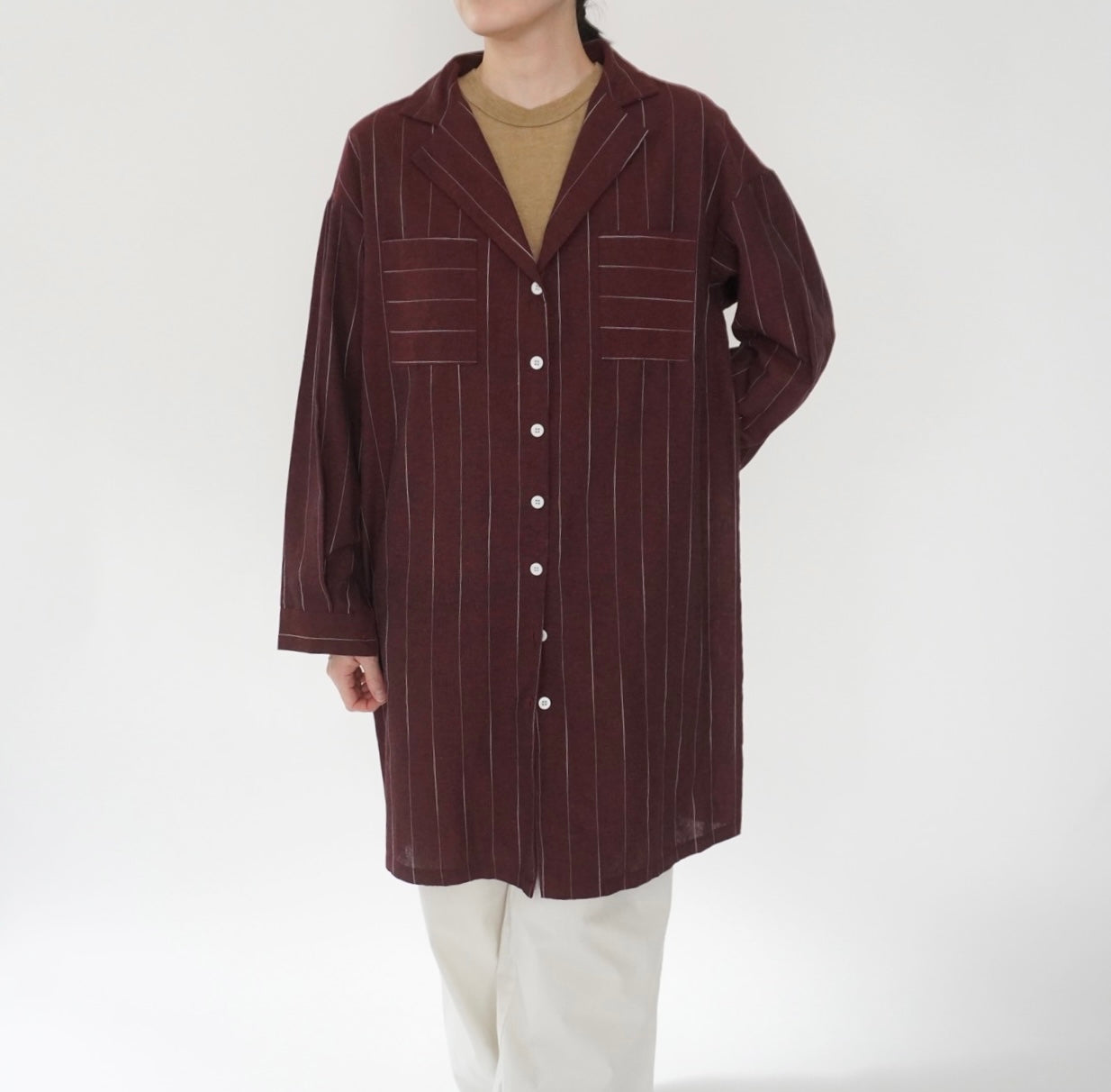 90s Striped Long shirt