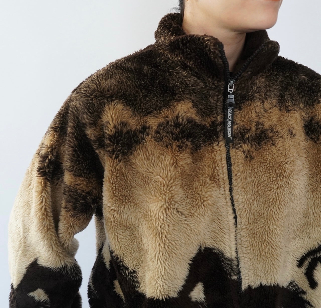 90s Horse Pattern Fleece Jacket Made in USA