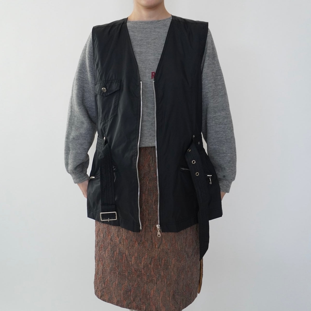90s EURO Black Design Vest