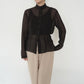 90s Brown Sheer Blouse