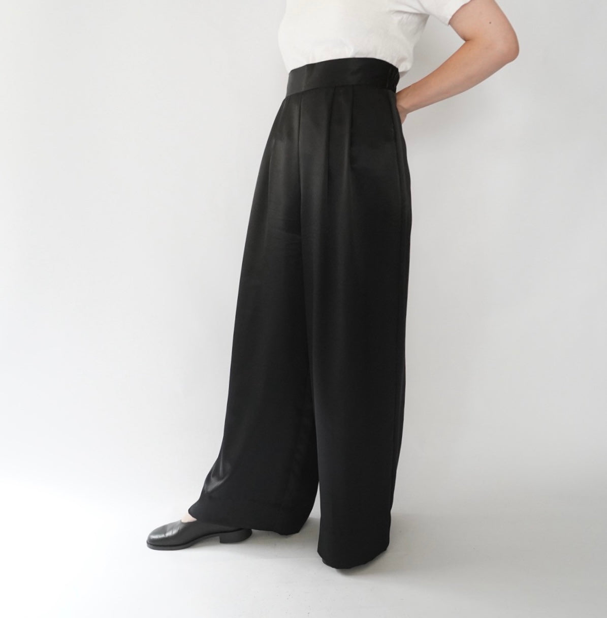 90s Black Wide Pants