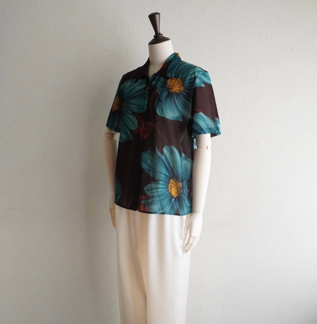 90s Sheer Printed Shirt Made in USA