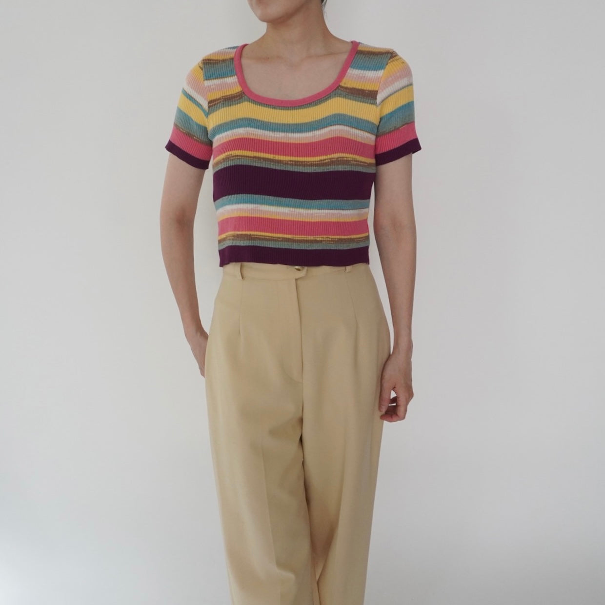 90s Multi Striped Top
