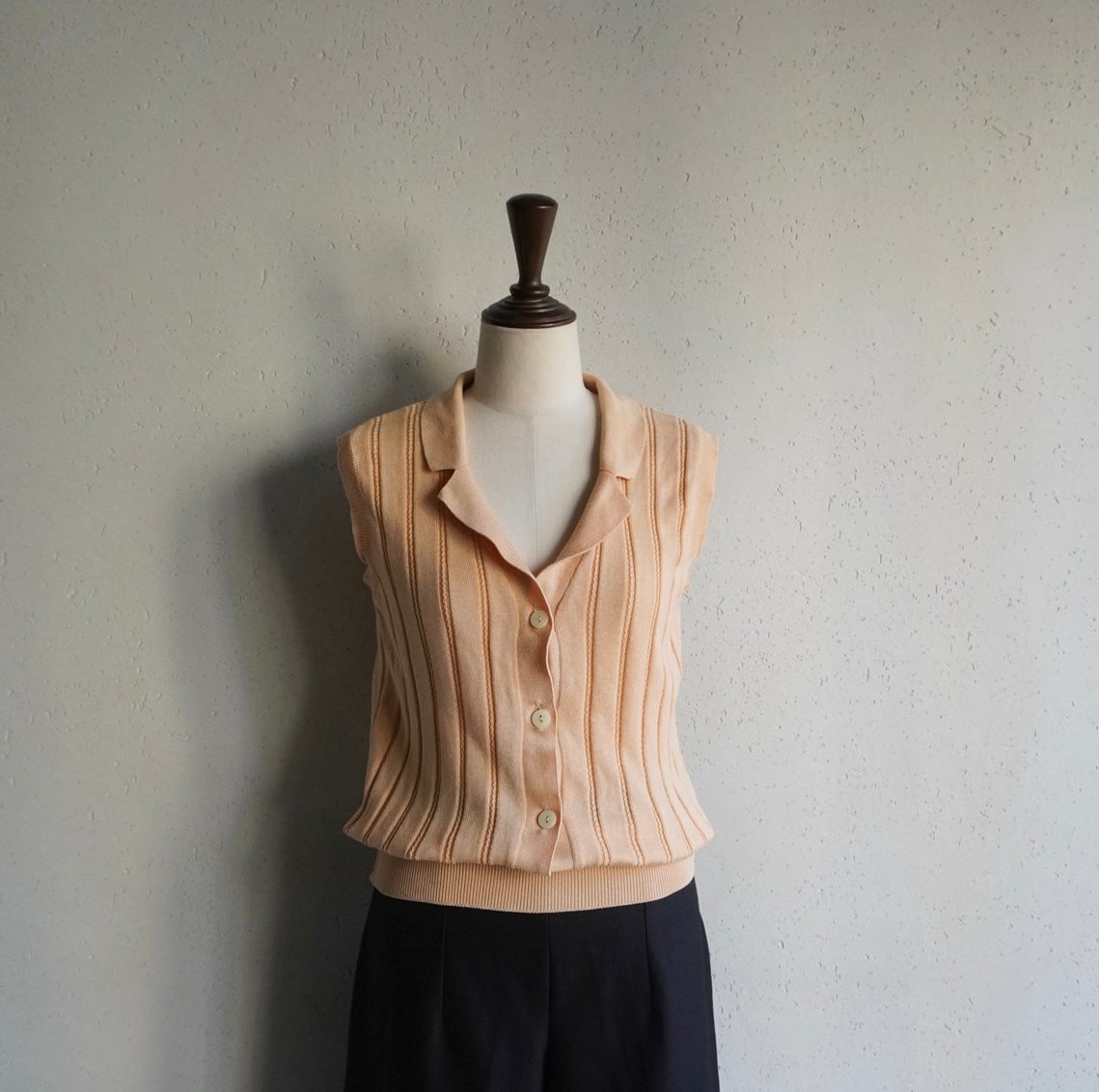90s Sleeveless Ribbed Top Made in Italy