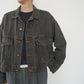 80s Black Denim Jacket