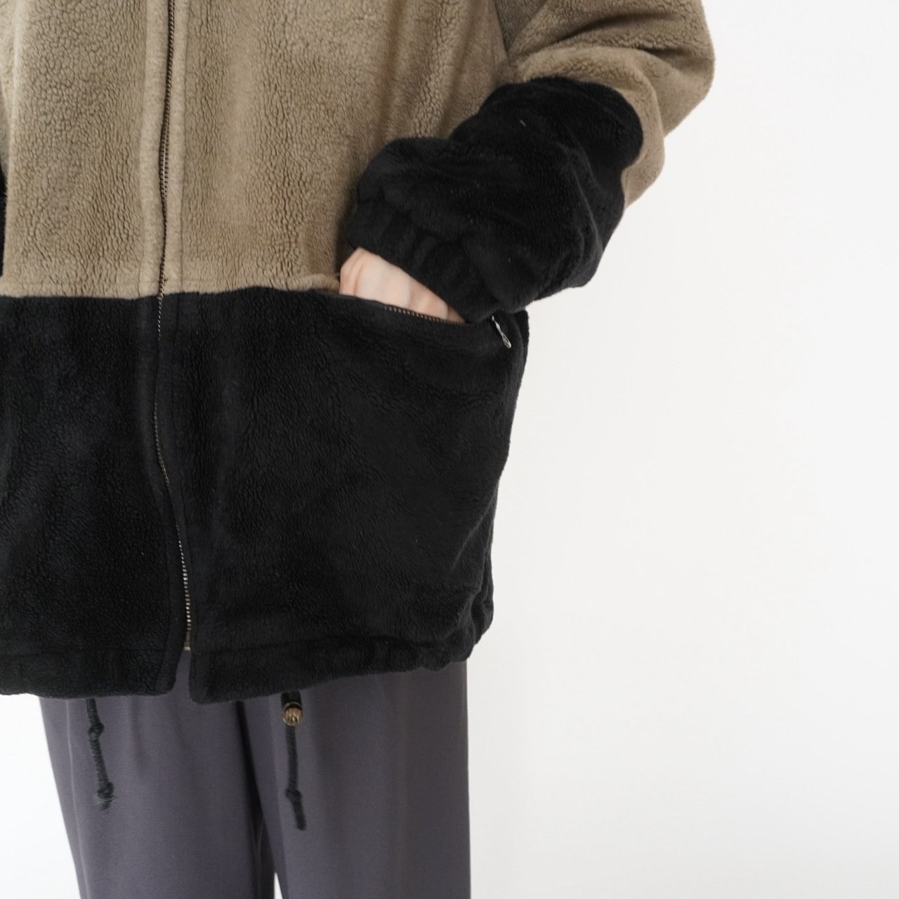 90s Two Tone Fleece Jacket