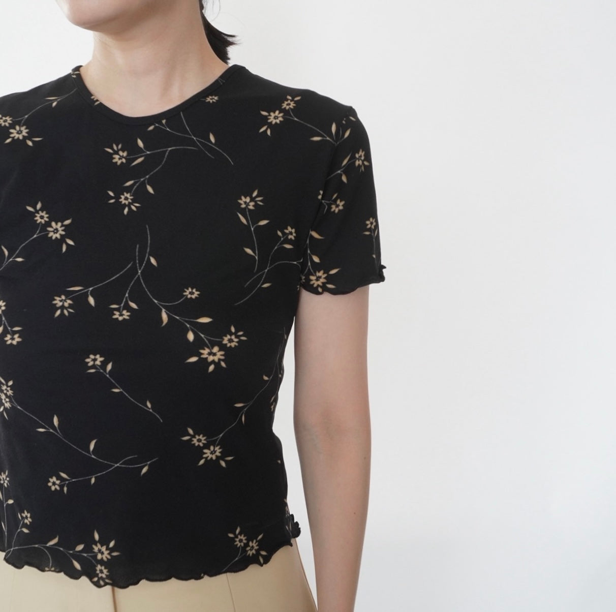 90s Floral Printed Top