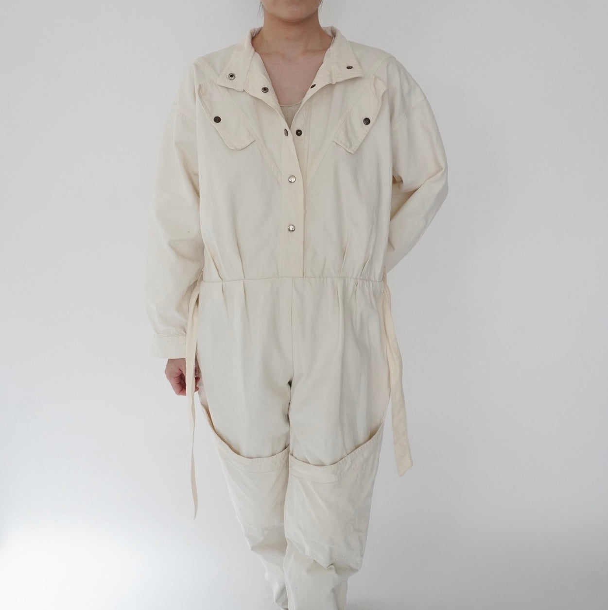 80s EURO Design Ivory Jumpsuit