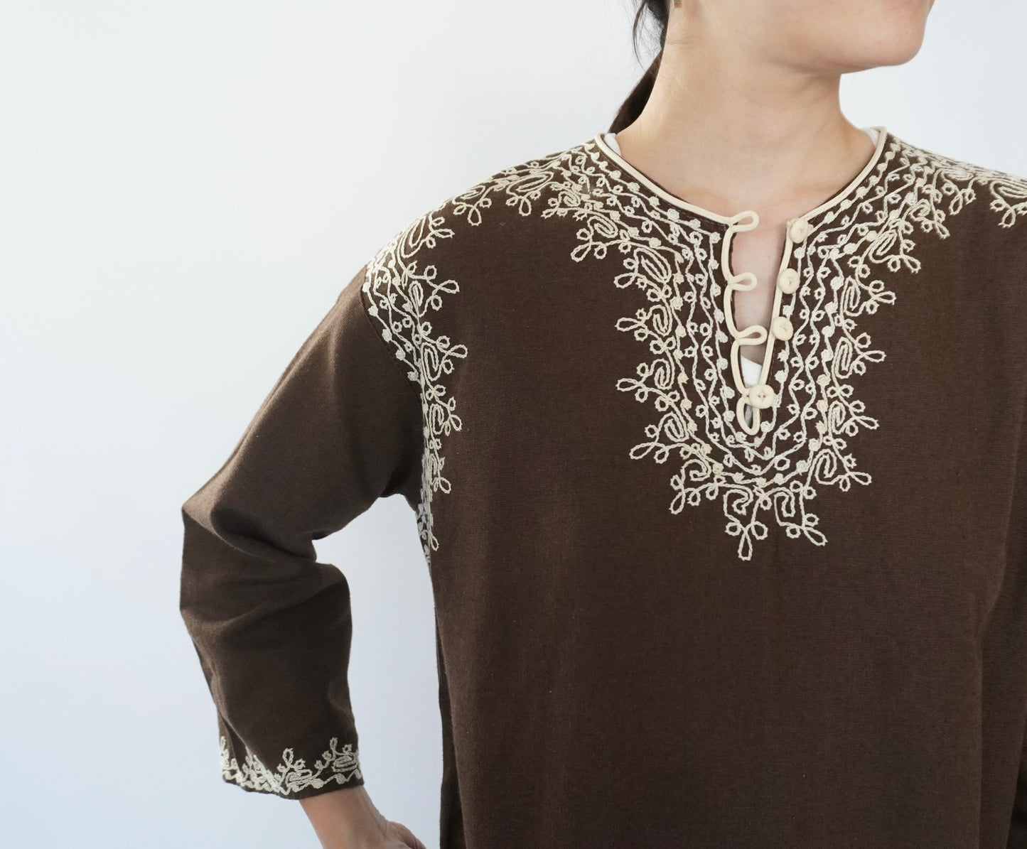 80s Embroidery Dress