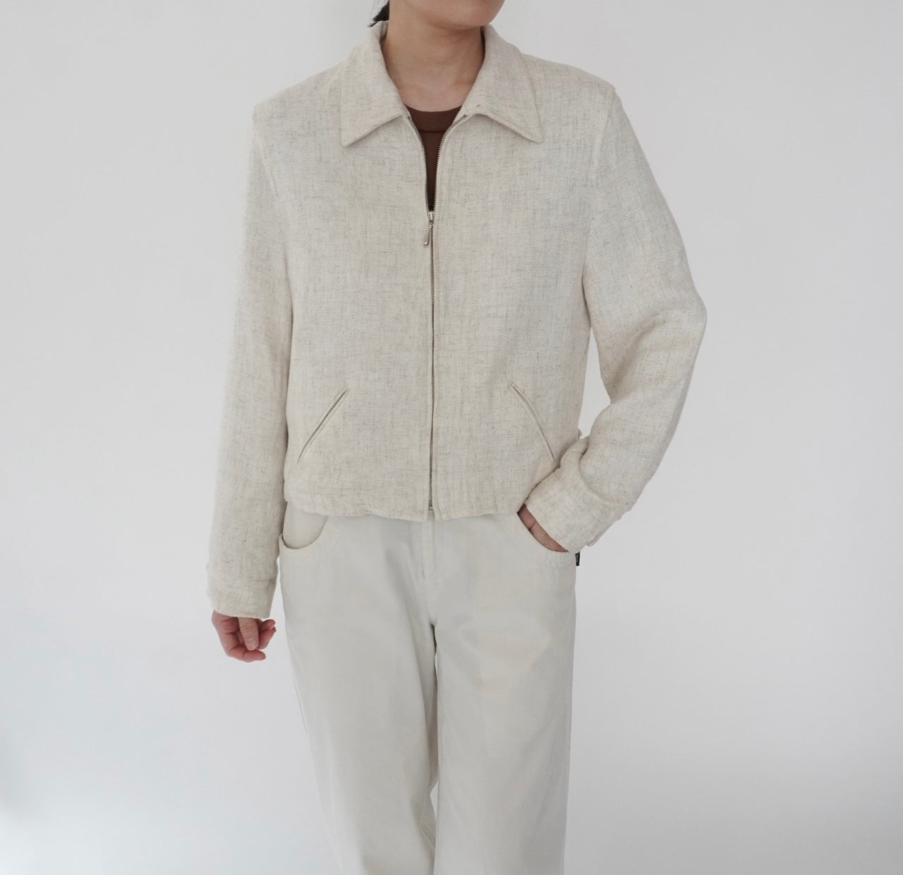 90s Ivory Jacket Made in USA