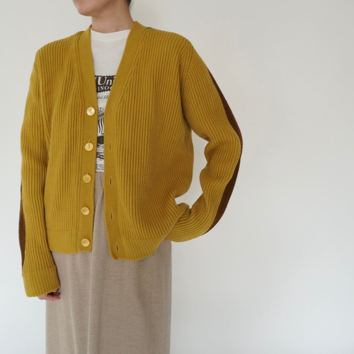 70s Line Design Knit Cardigan