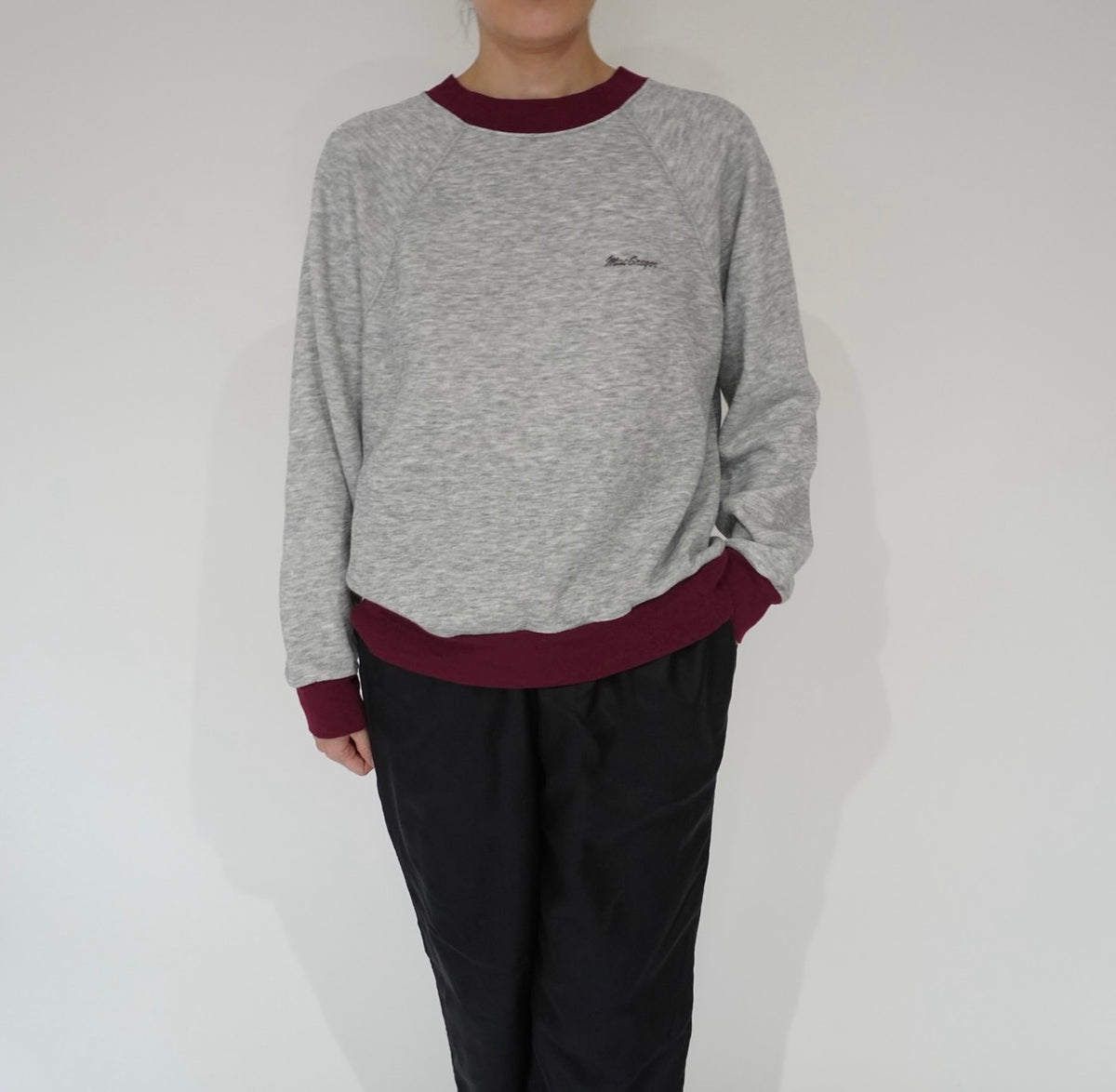 80s Two Tone Printed Sweater Made in USA