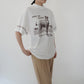 90s  Zebra Printed Mock Neck T-shirt