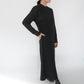 80s Black Knit Dress