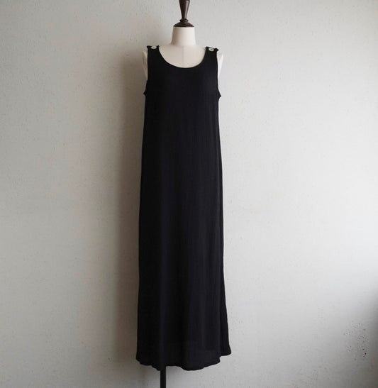 90s Sleeveless Black Dress Made in USA