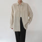 90s Beige Linen Shirt