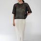 90s Black Mesh Top Made in USA