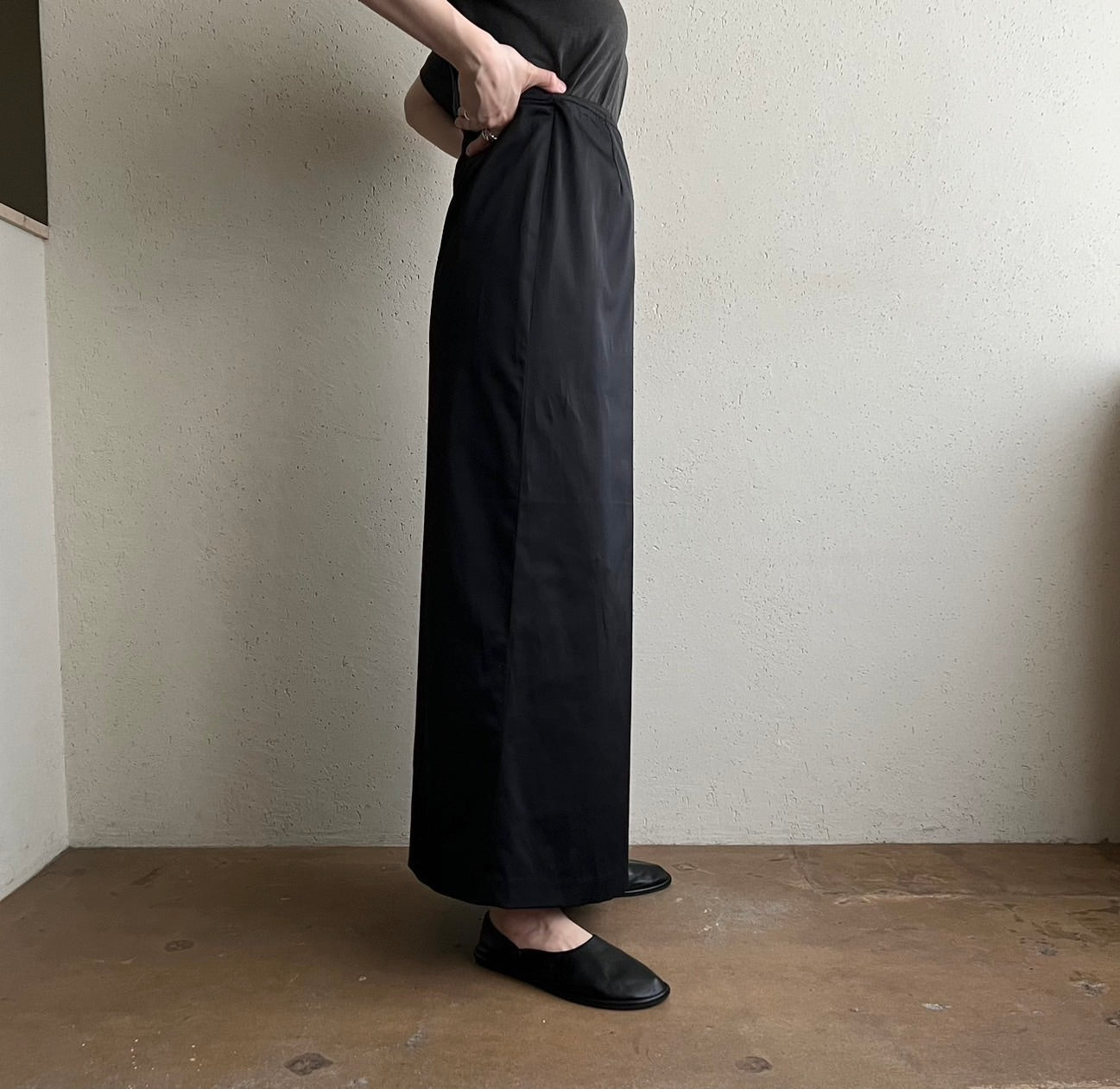 90s Black Wrap Skirt